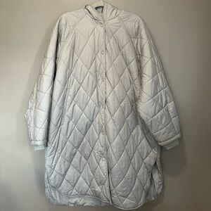 Zara Women's Long Oversized Quilted Puffer Jacket Size Large